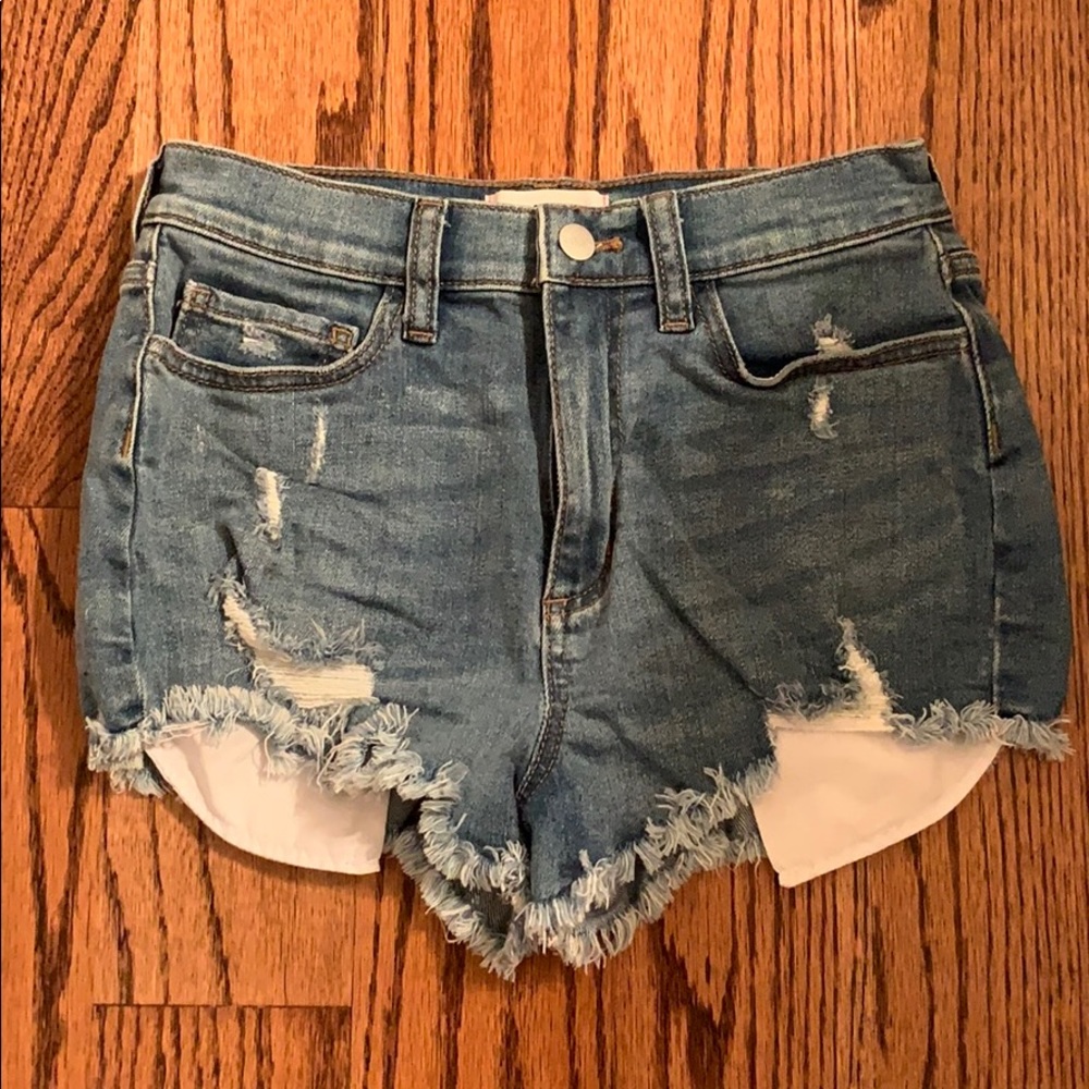 Pink Victoria’s Secret jean shorts